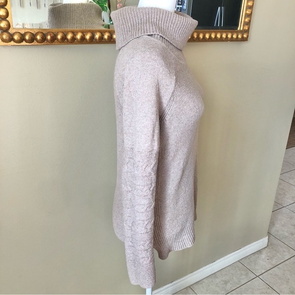 Calvin Klein Knit Cotton Blend Mock Neck Tunic Sweater size XS - Picture 3 of 6